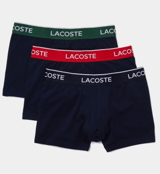 Lacoste 3 Pack Boxers Mens Black