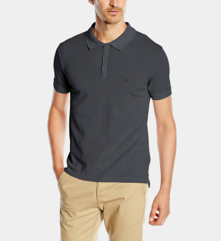 Emporio Armani Pique Polo Shirt Mens Grey