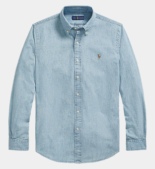 Ralph Lauren Denim Shirt Mens Light Blue