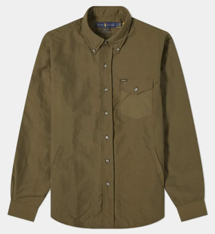 Ralph Lauren Overshirt Mens Khaki Green