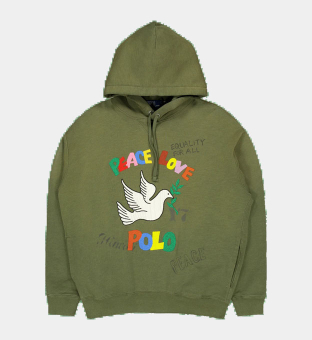 Ralph Lauren Graphic Hoody Mens Dark Sage