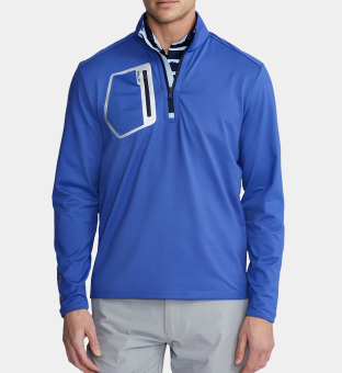 Ralph Lauren 1/2 Zip Jersey Mens Royal Blue