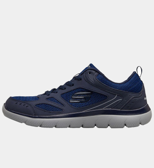 Skechers Trainers Mens Dark Blue Light Grey Navy