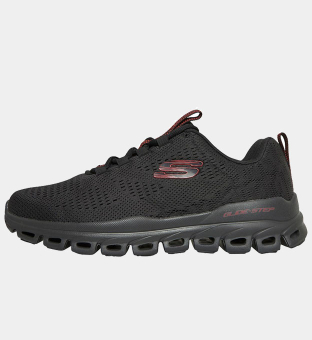 Skechers Trainers Mens Black Red