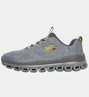 Skechers Trainers Mens Grey Yellow