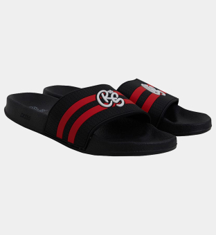 Crosshatch Sliders Mens Black Red