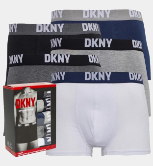 DKNY 5 Pack Boxers Mens Black Grey Navy Charcoal White