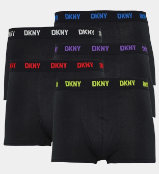 DKNY 5 Pack Boxers Mens Black Multi