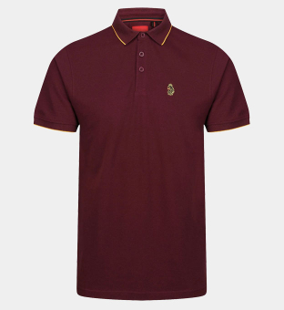 Luke 1977 Polo shirt Mens Berry Dark Yellow