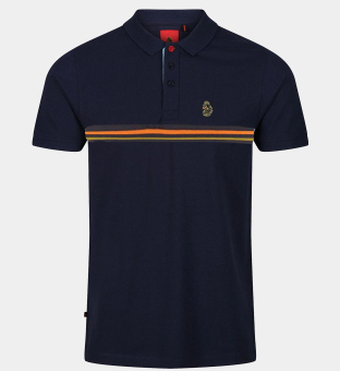 Luke 1977 Polo shirt Mens Black Green Orange