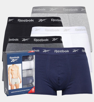 Reebok 5 Pack Boxers Mens Multi Black Charcoal Grey Marl Navy White