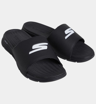 Skechers Sliders Mens Black White