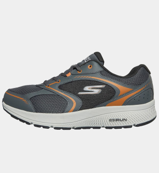 Skechers Trainers Mens Charcoal Orange