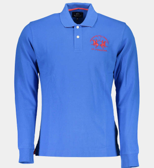 LA Martina Polo Shirt Mens Royal Blue