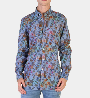 Harmont & Blaine Shirt Mens Blue Fantasy