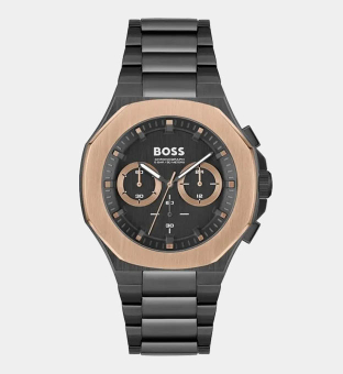 Hugo Boss Watch Mens Black Gold  