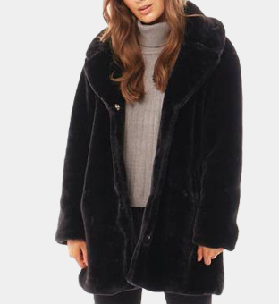 Brave Soul Coat Womens Black