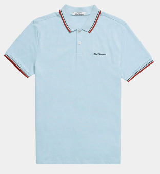 Ben Sherman Polo Shirt Mens Sky Blue