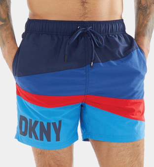 DKNY Shorts Mens Blue Limoges Red French Blue