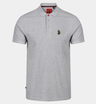 Luke 1977 Polo shirt Mens Grey Marl