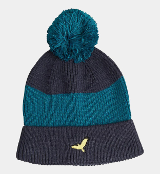 Brave Soul Beanie Mens Navy Teal