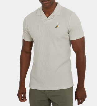 Brave Soul Polo Shirt Mens Ecru