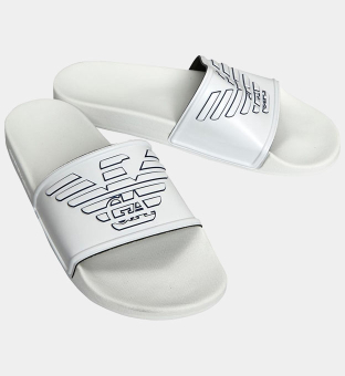 Emporio Armani Slides Mens White