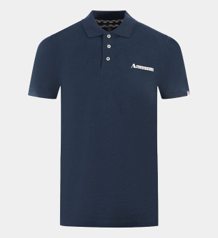 Aquascutum Polo Shirt Mens Navy Blue