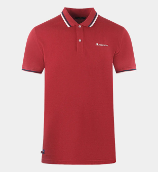 Aquascutum Polo Shirt Mens Bordeaux Red