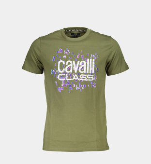 Cavalli Class T-shirt Mens Green