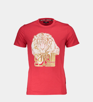Cavalli Class T-shirt Mens Red