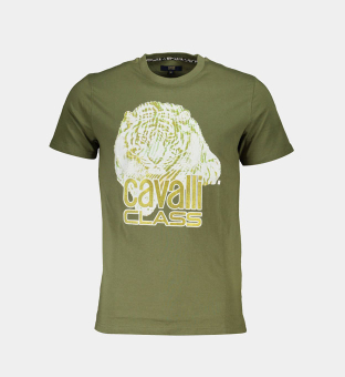 Cavalli Class T-shirt Mens Green