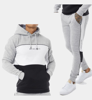 Brave Soul Hoodie Mens Light Grey Marl