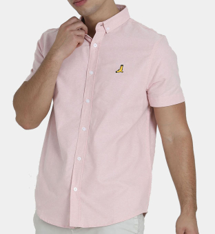 Brave Soul Shirt Mens Light Pink