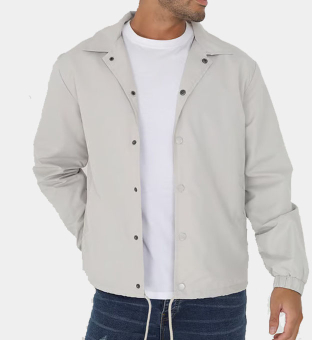 Brave Soul Jacket Mens Light Grey