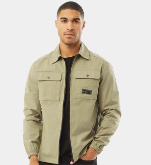 Closure London Overshirt Mens Taupe