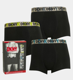 DKNY 3 Pack Boxers Mens Black Multi