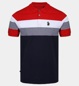 Luke 1977 Polo shirt Mens Red _White _Navy