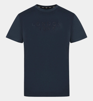 Aquascutum T-shirt Mens Navy Blue