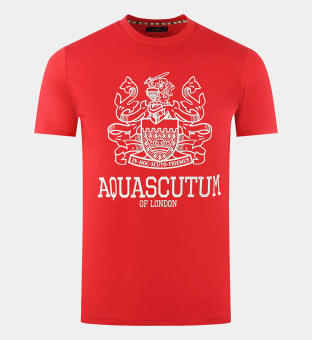 Aquascutum T-shirt Mens Red